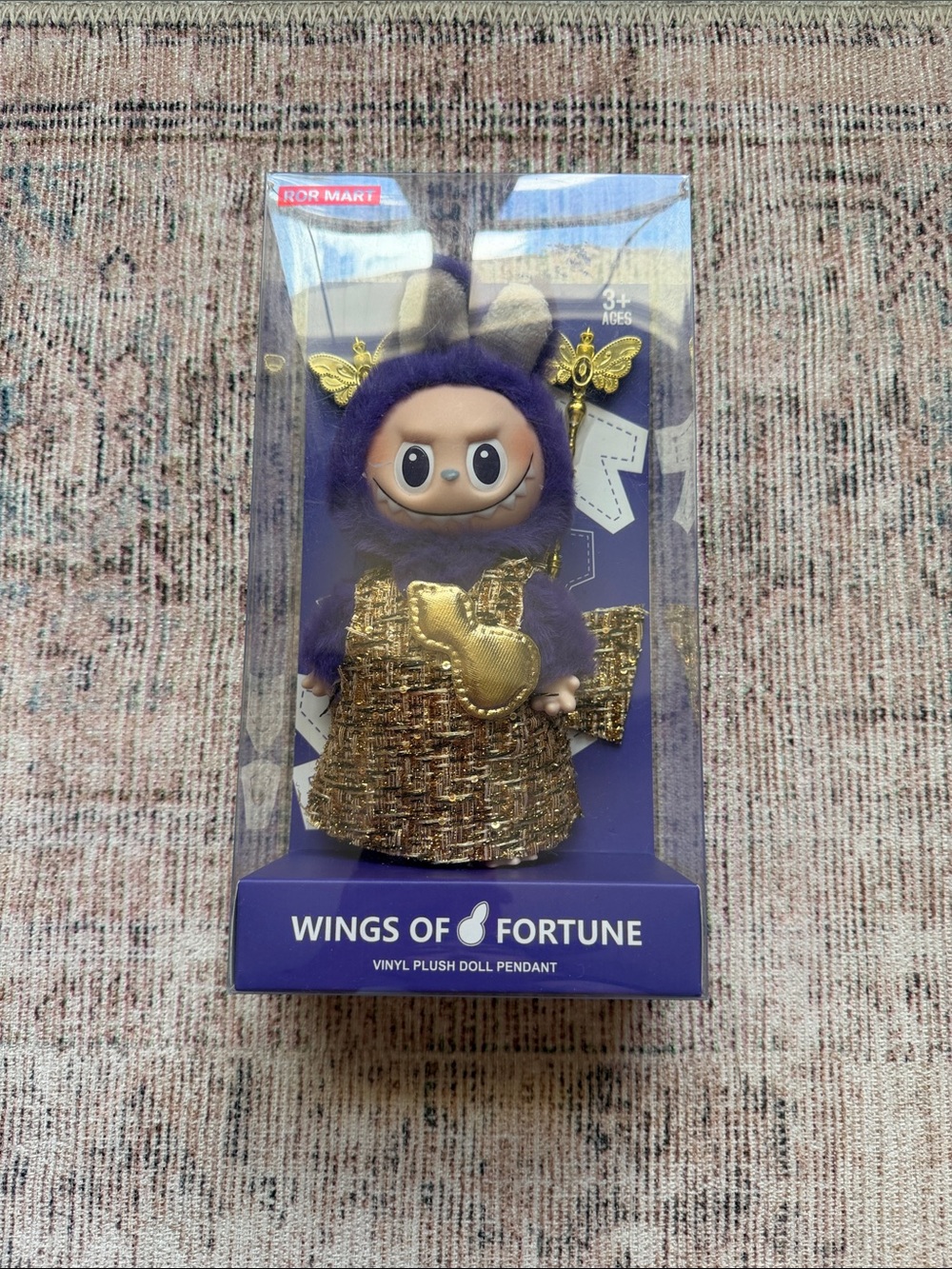 Pop Mart x PRONOUNCE  Labubu Wings of Fortune Vinyl Plush Doll Pendant